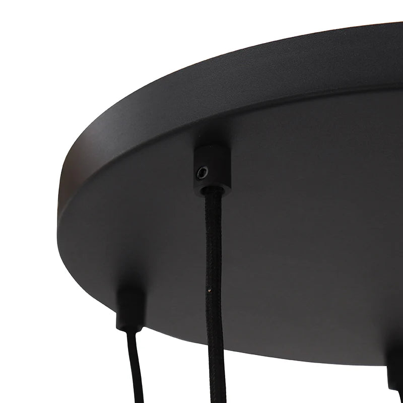 Luca - Hanglamp - Zwart / Grijs - 5L