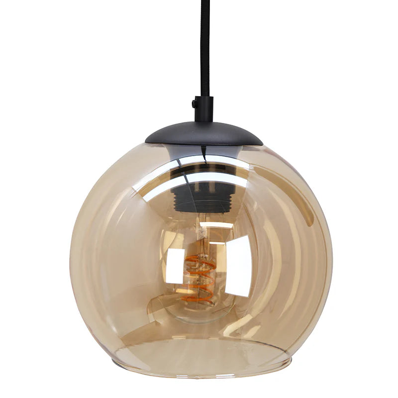 Luca - Hanglamp - Zwart / Grijs - 5L