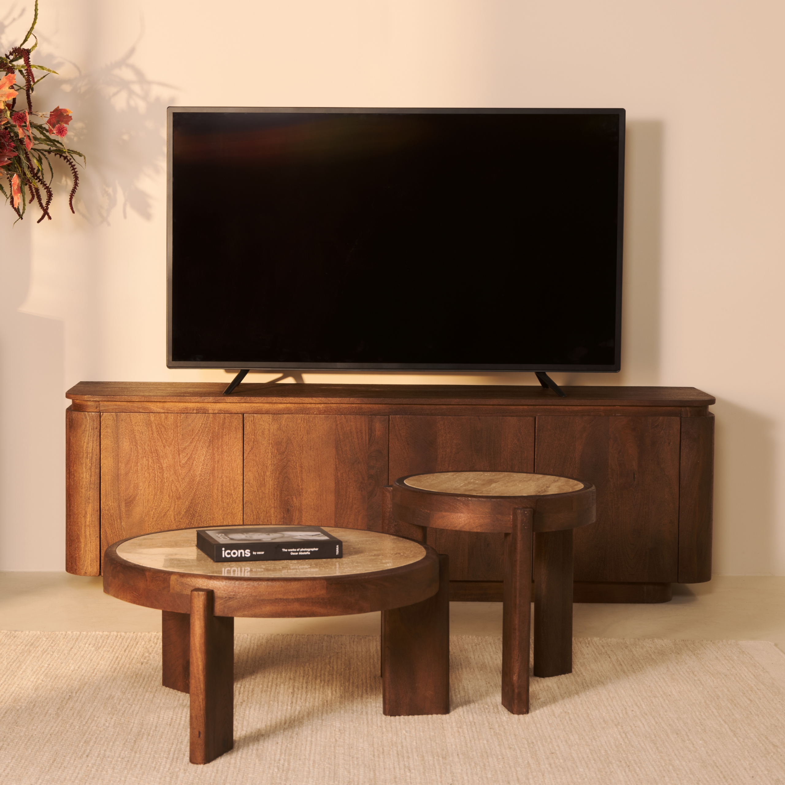 TV-Meubel Bora – 210cm Bruin