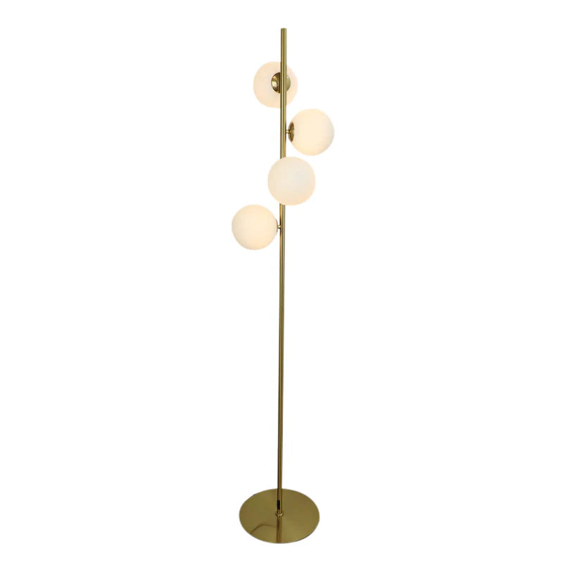 Boris - Vloerlamp - Wit / Messing