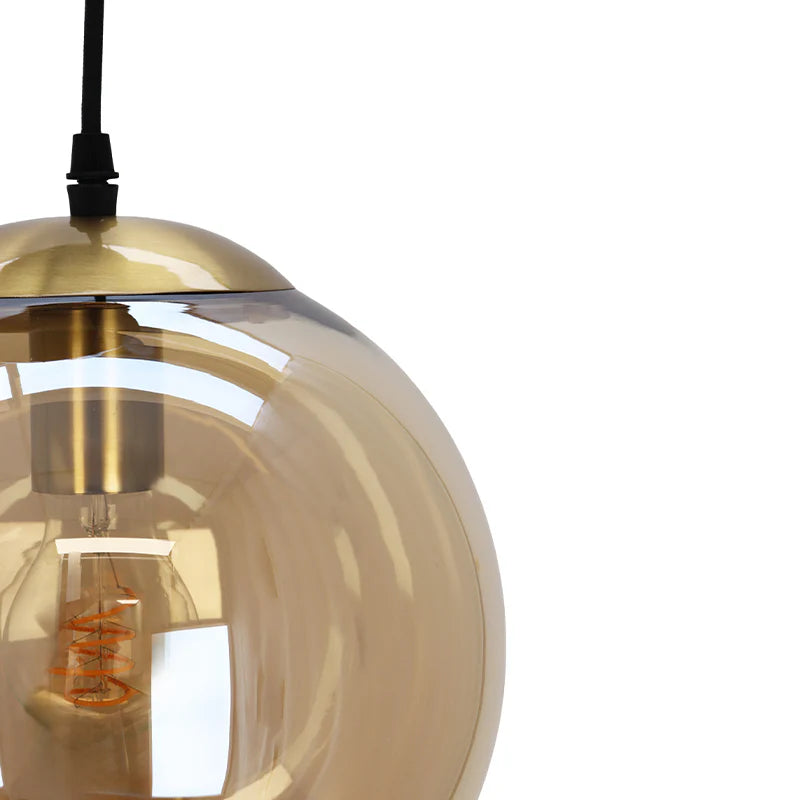 Lucio - Hanglamp - Amber / Messing - 5L