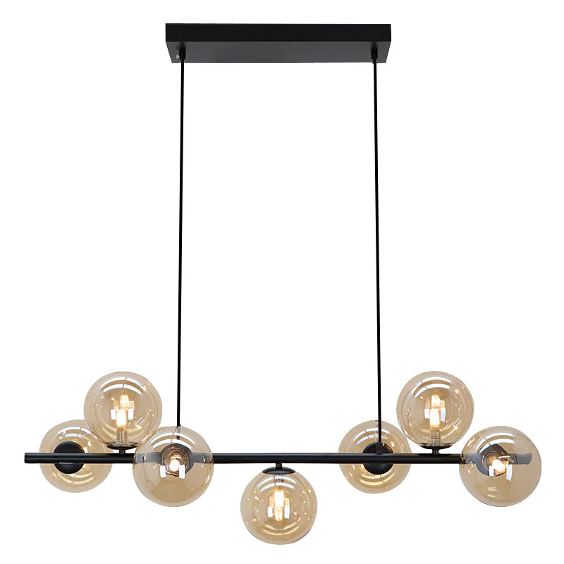 Roma - Hanglamp - Amber / Zwart - 7L