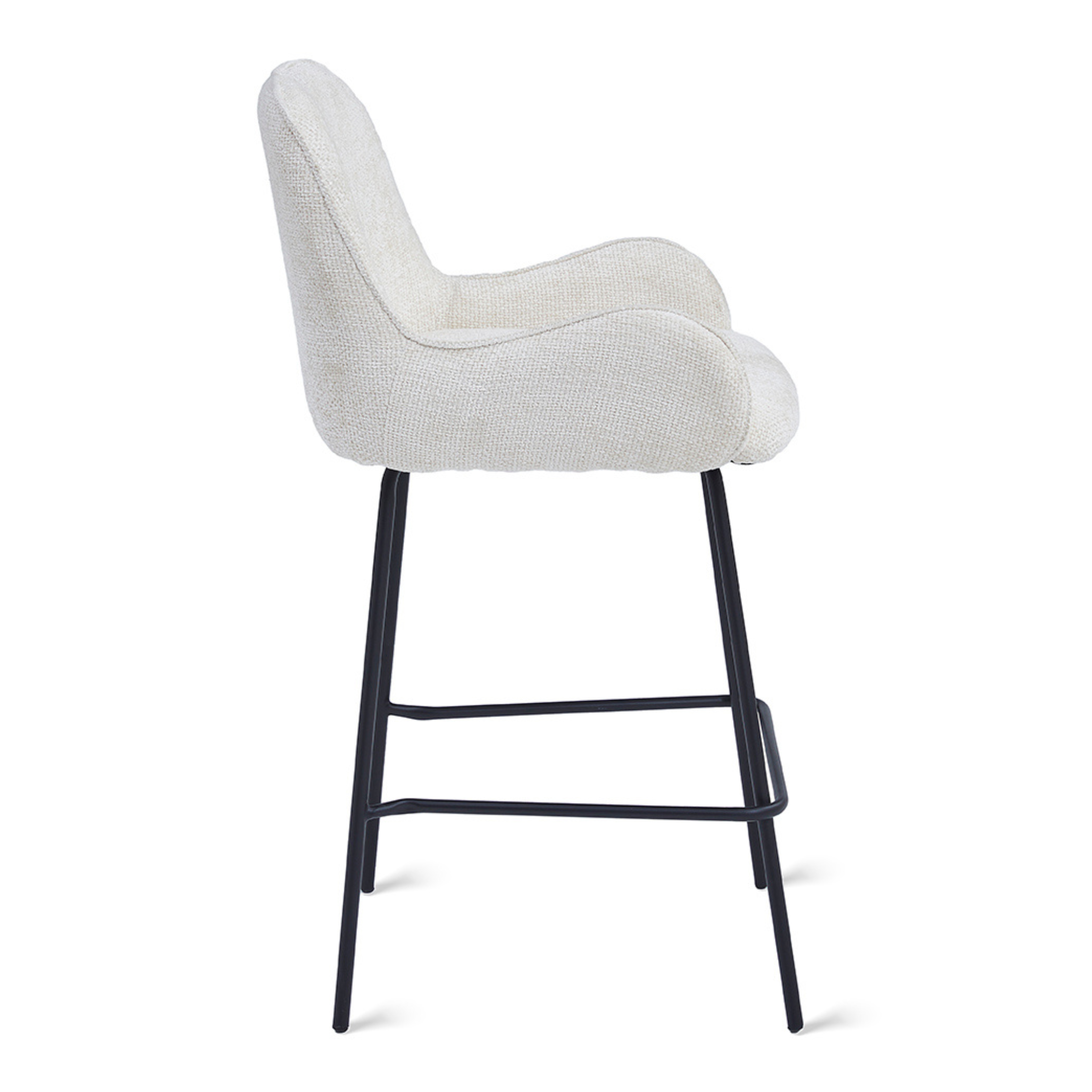 Barkruk Lily – Stof Ivoor