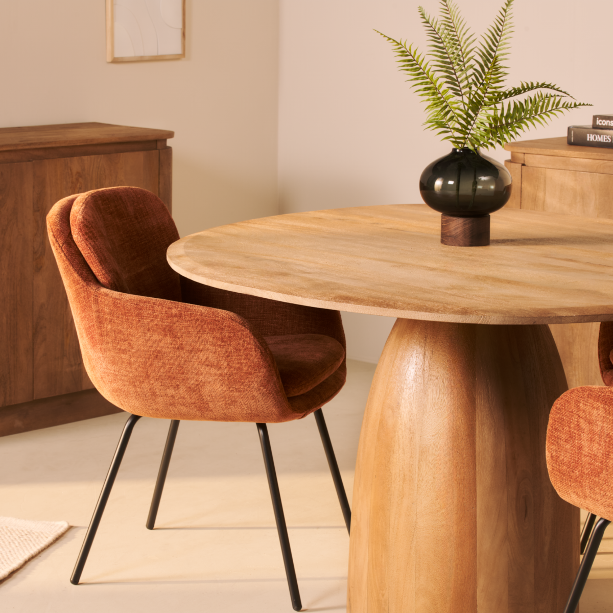 Eettafel Bora – Ø120cm Naturel