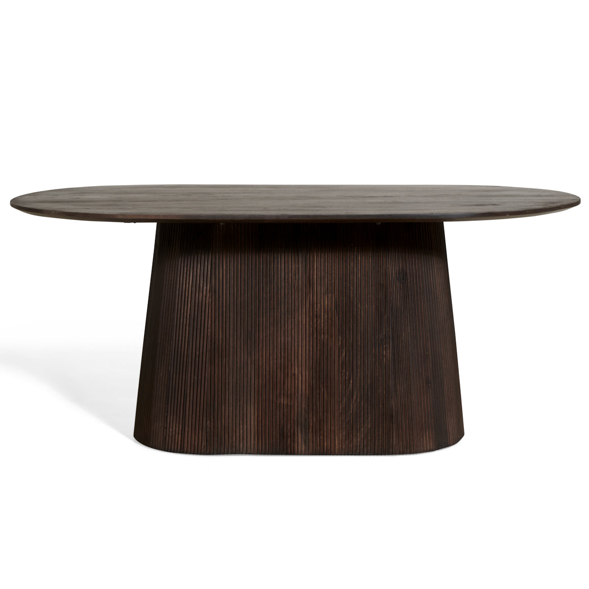 Japandi Eettafel Ovaal - Bruin - 200cm
