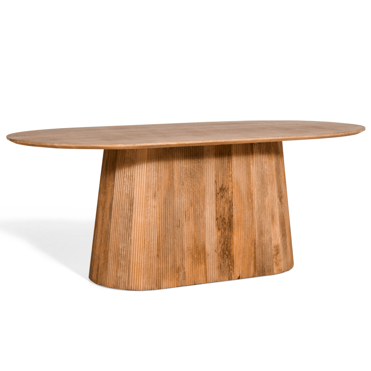 Japandi Eettafel Ovaal - Lichtbruin - 230cm