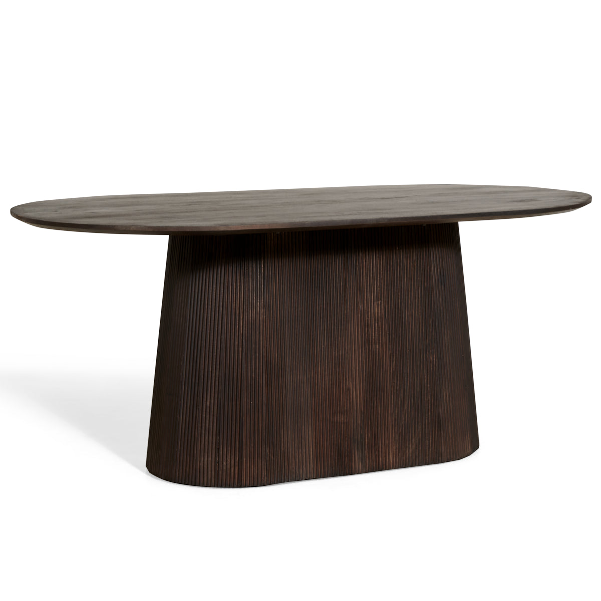 Japandi Eettafel Ovaal - Bruin - 230cm