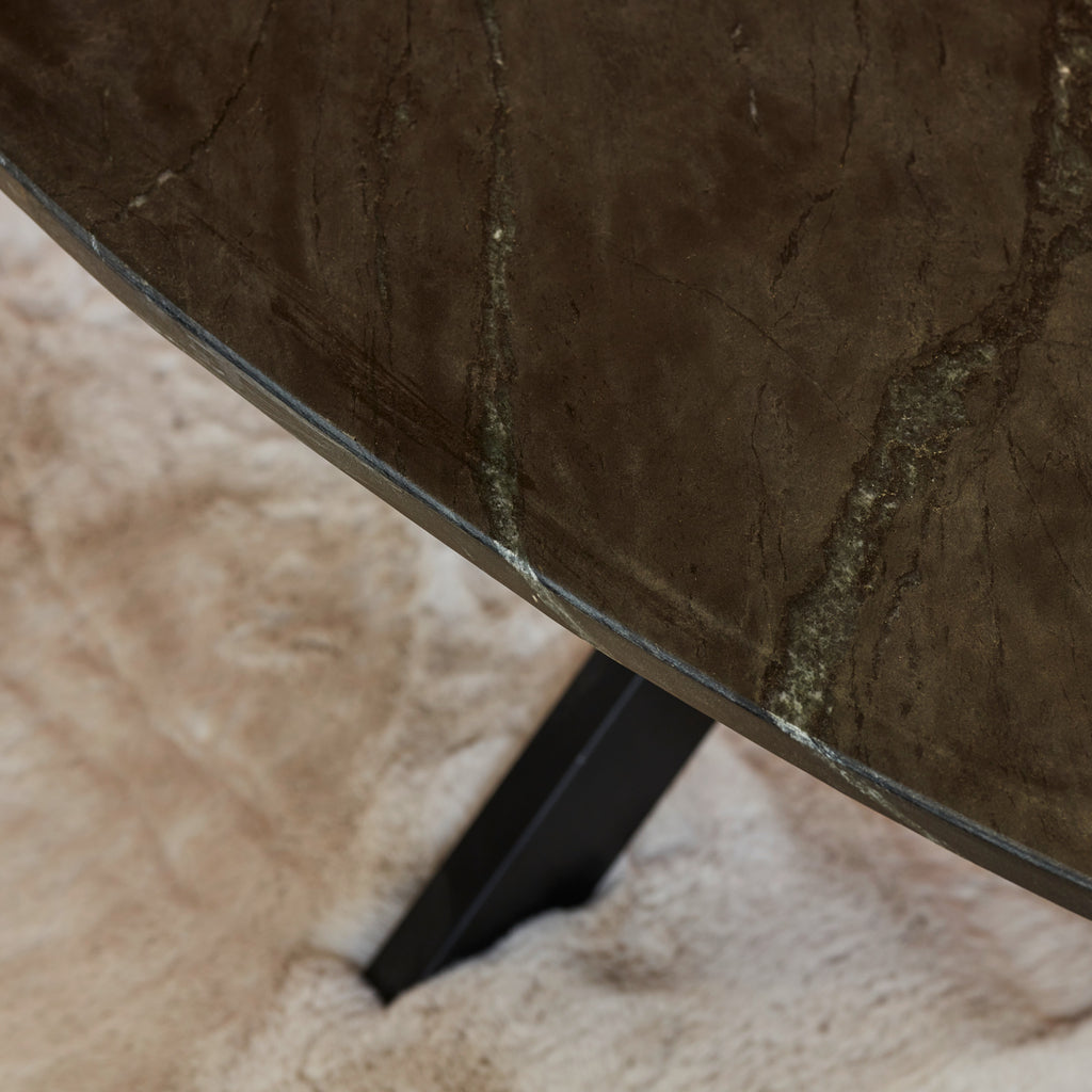 Salontafel Faye | Ovaal | Zwart marmer - Dbmeubels