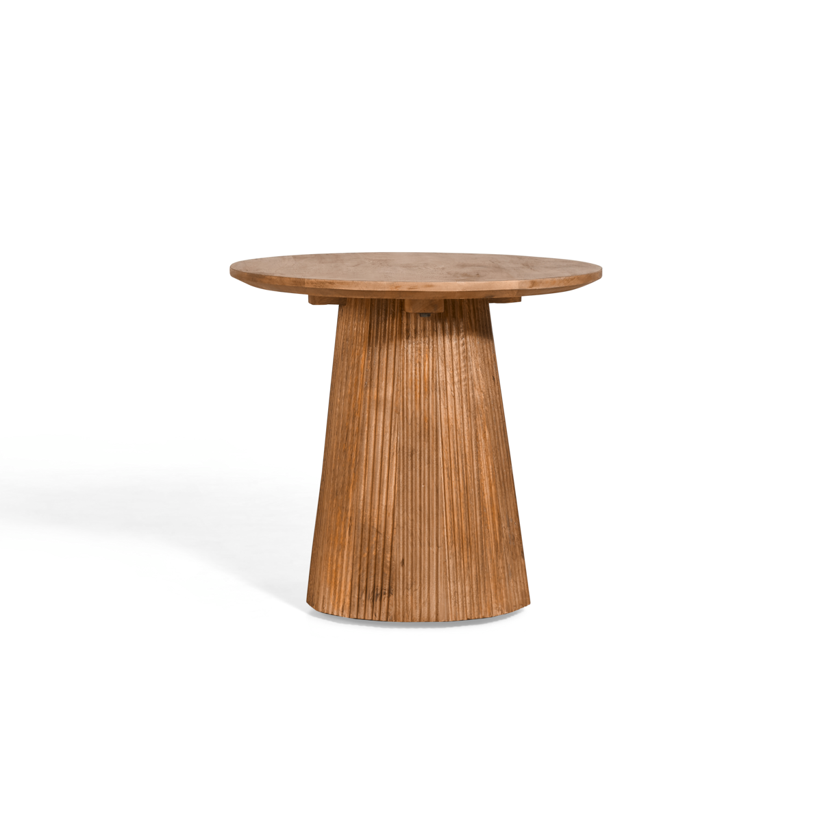Japandi Bijzettafel - Lichtbruin - Ø50cm