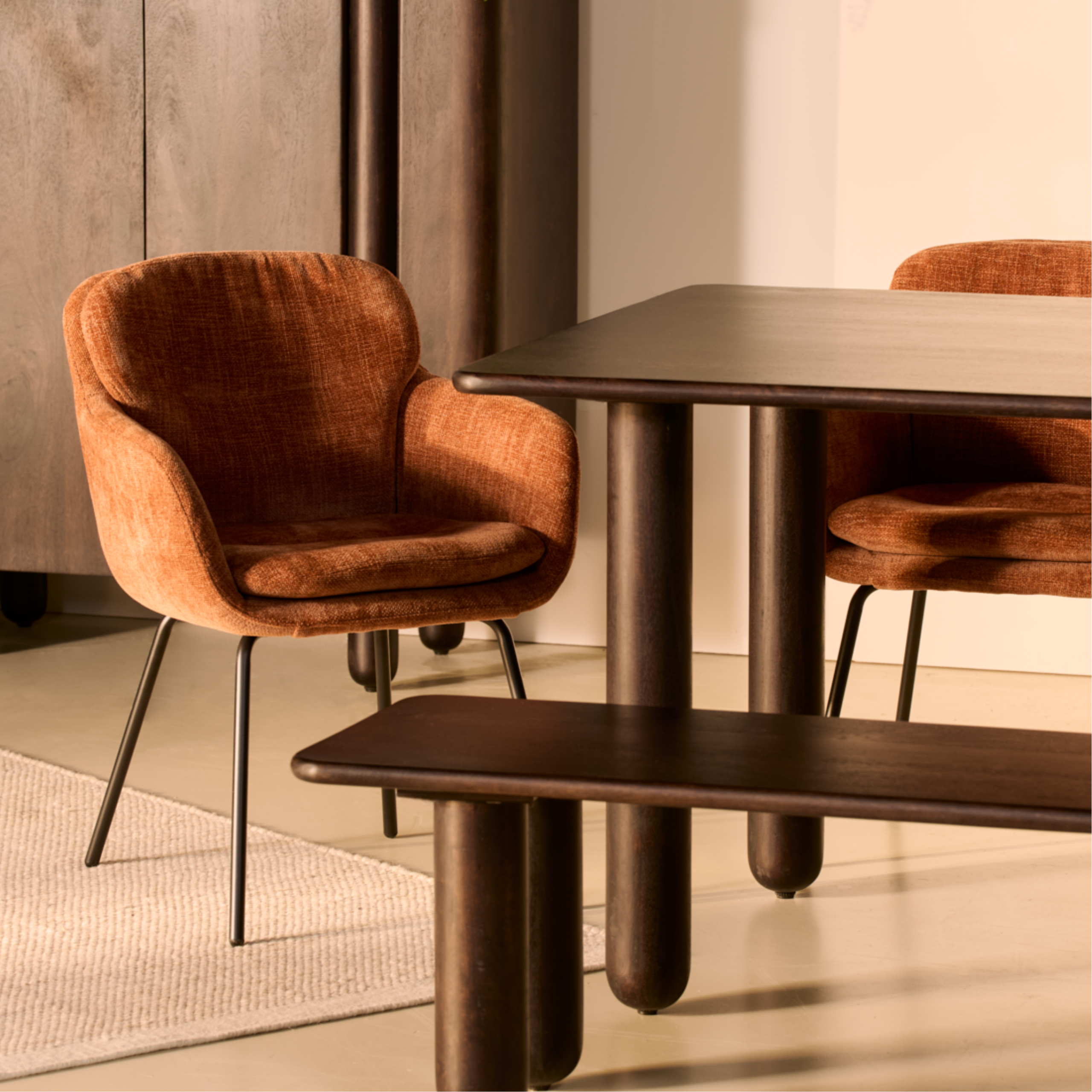 Eettafel Rondo – 200cm Donkerbruin