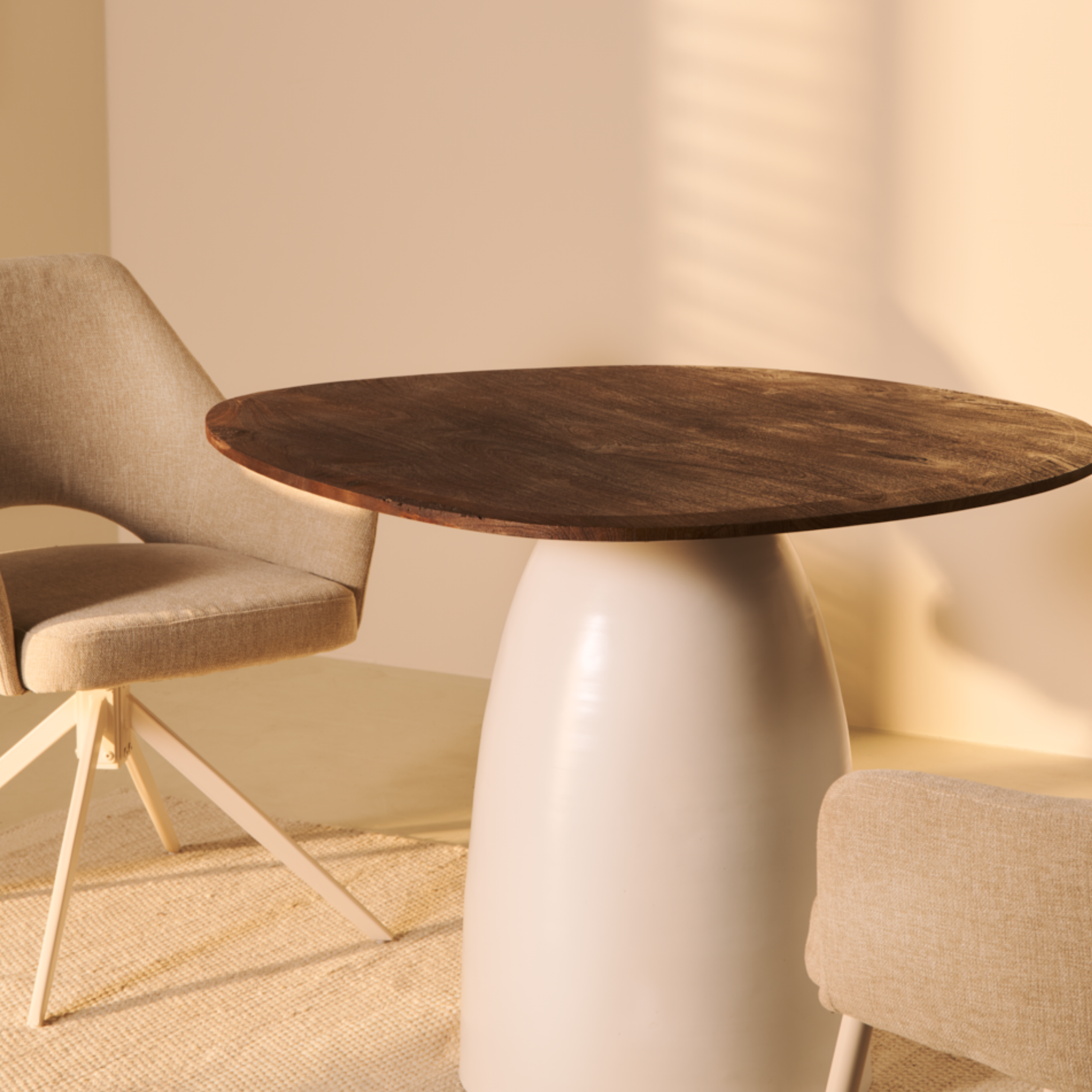 Eettafel Bora – Ø120cm Bruin