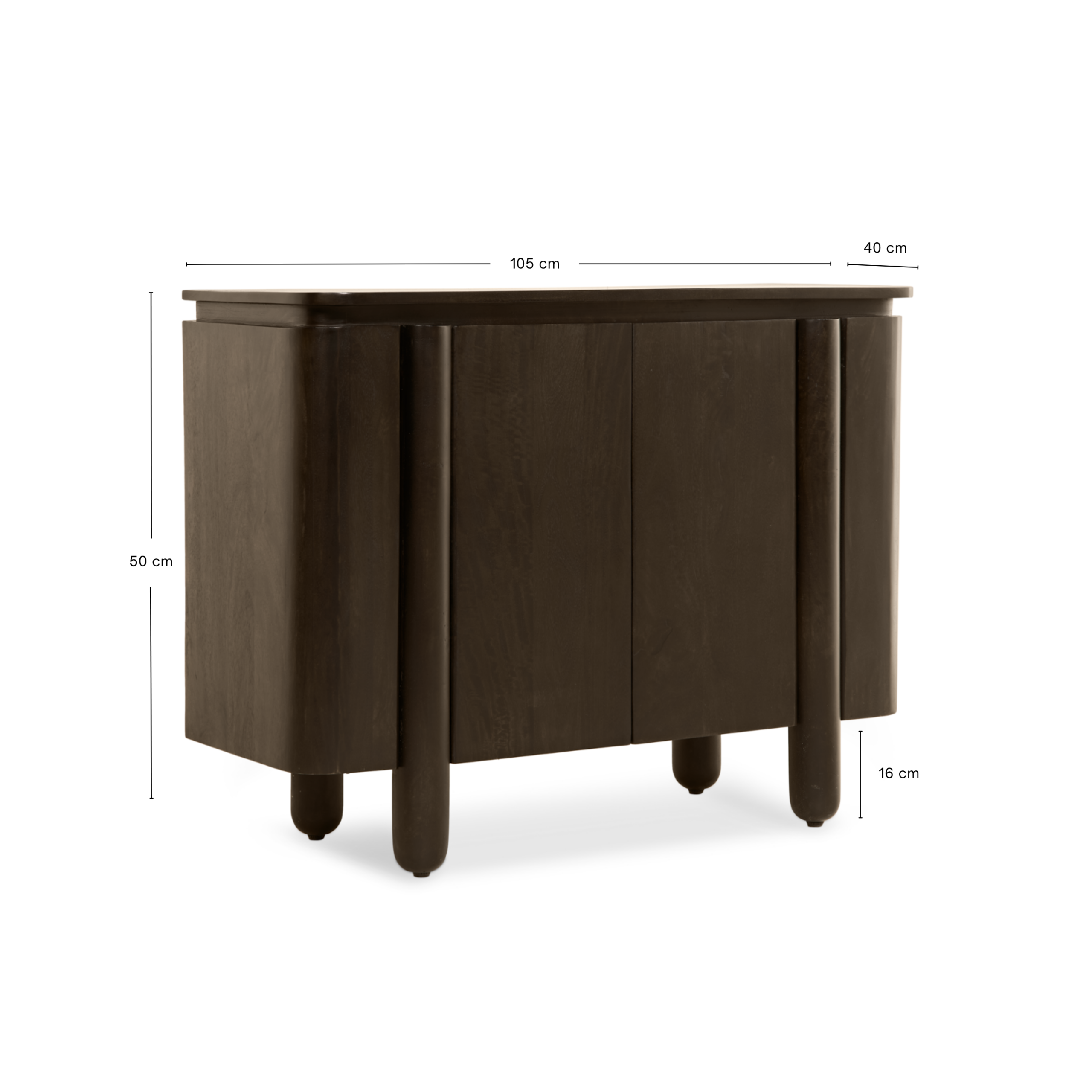 Dressoir Rondo – 105cm Donkerbruin