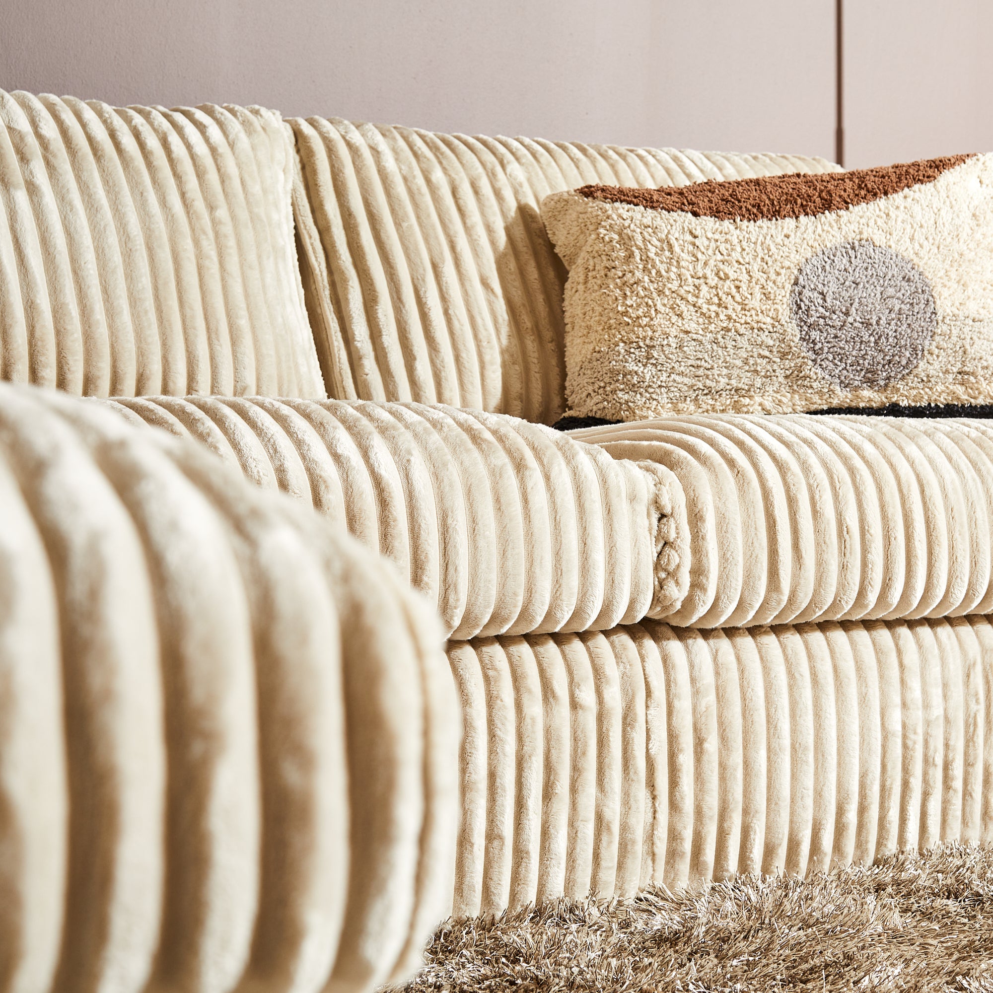MijnSofa Teddy | Divan Links + 2,5 zits | Beige