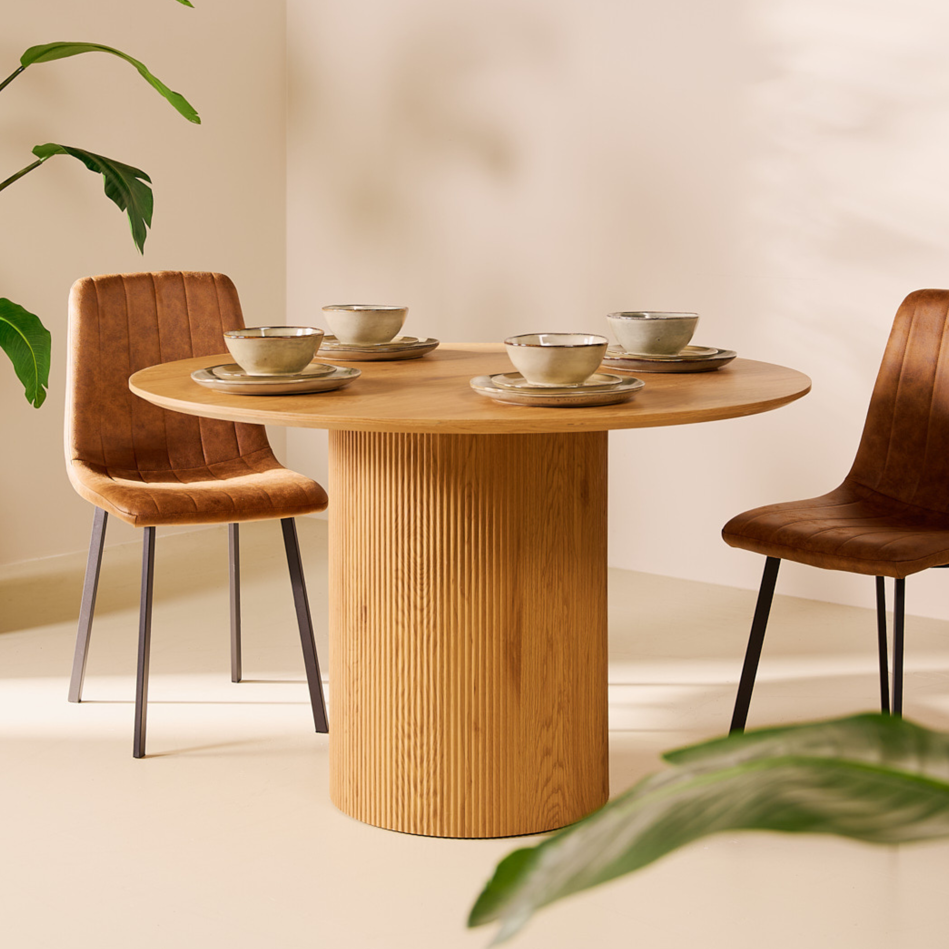 Nora Eettafel - Ø120cm Naturel