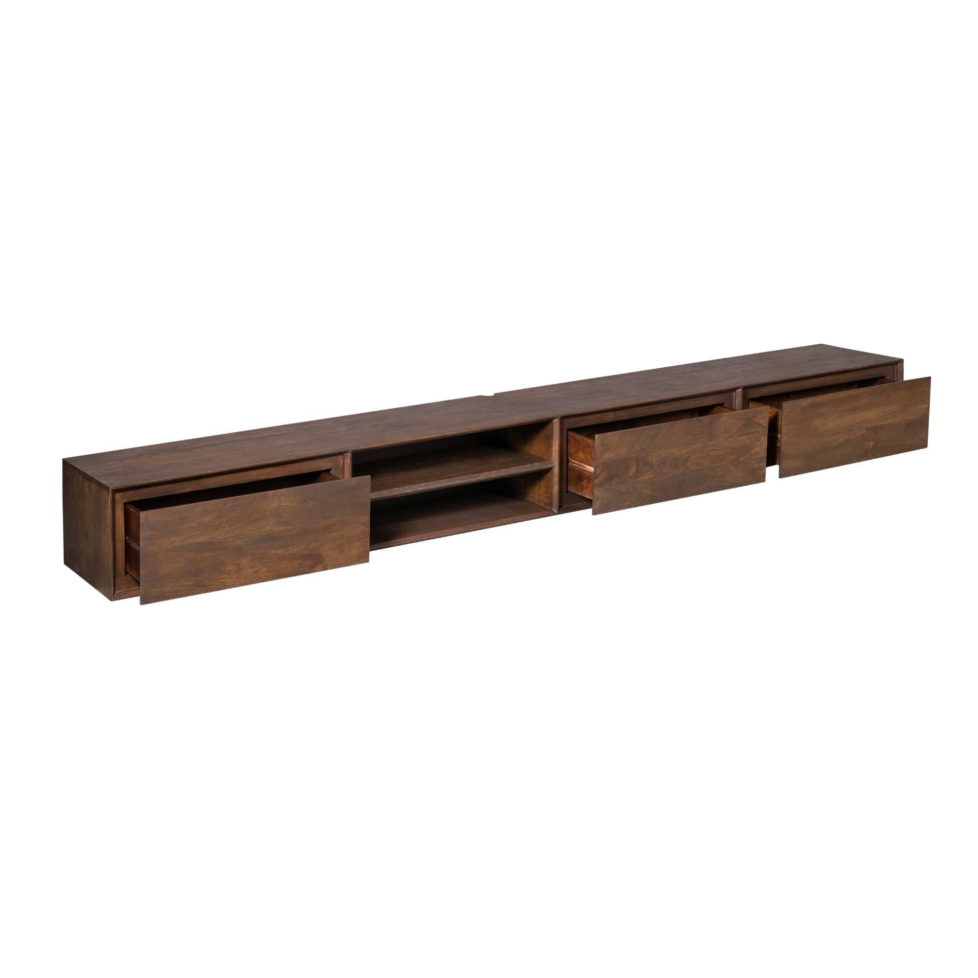 Zwevend tv meubel Ambiance Bruin | 240 cm