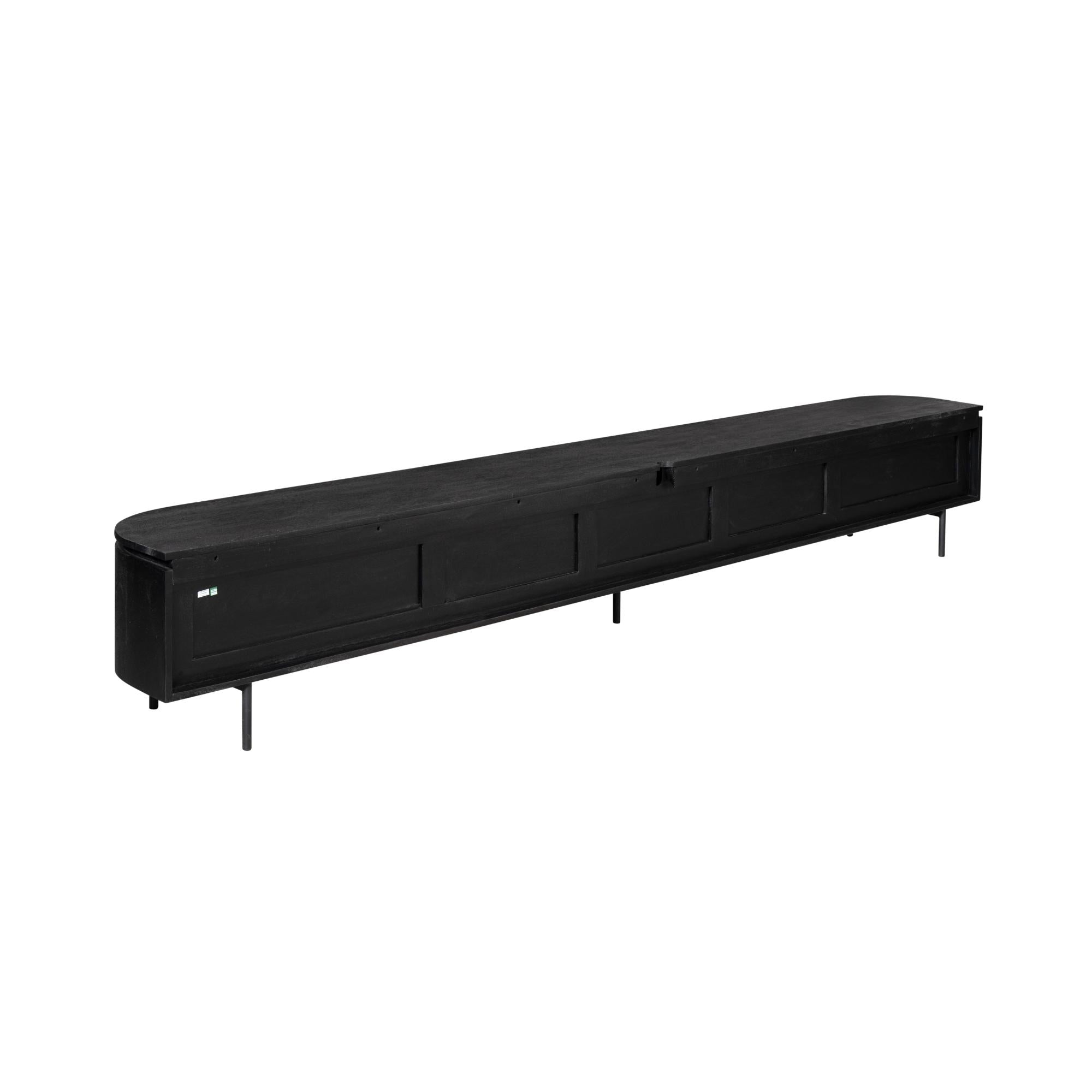 Tv-meubel Excellent Zwart | 280 cm