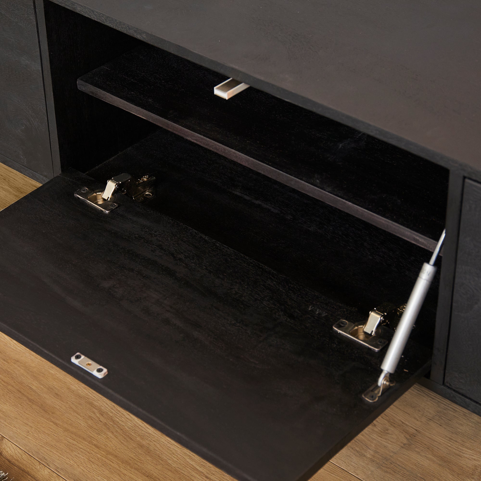 Zwevend Tv meubel Vision Black | 280 cm