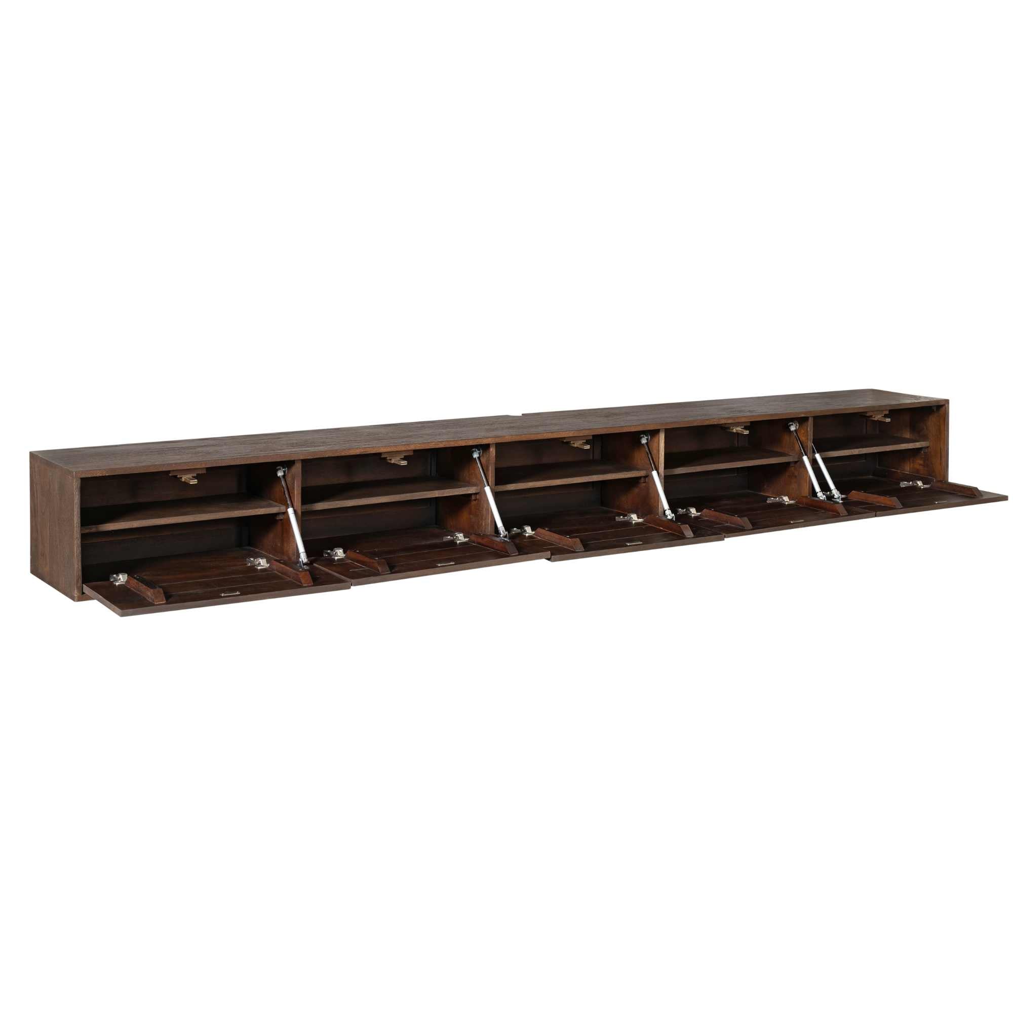 Zwevend tv meubel Vision Brown | 280 cm