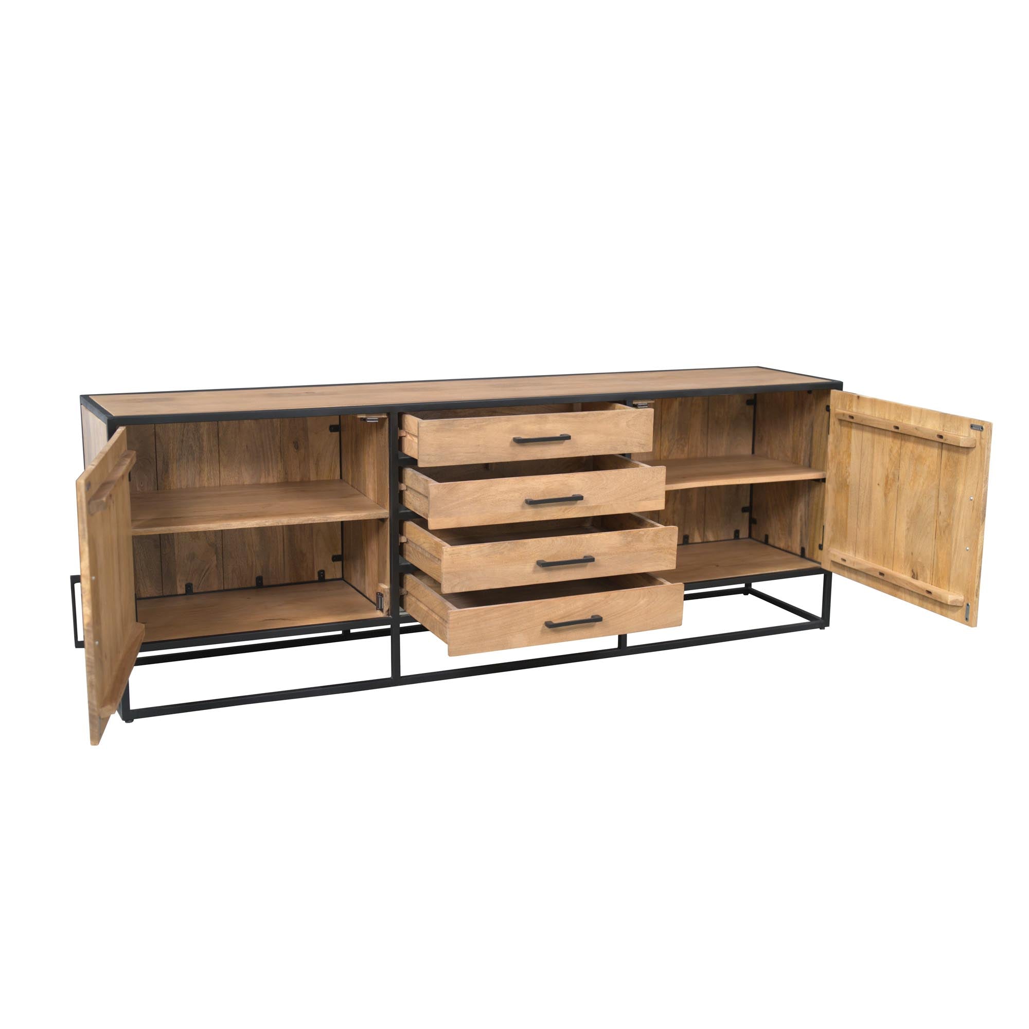 Dressoir Dakota Naturel Mangohout 210 cm