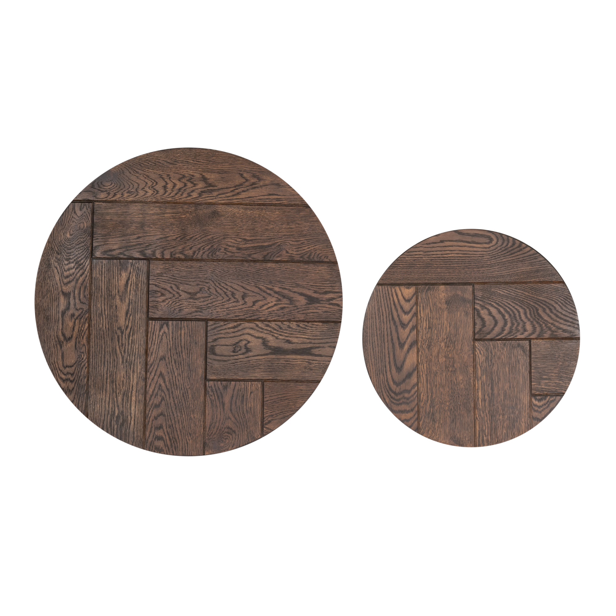 Salontafel Otik Bruin Eiken | 70 cm | Set van 2