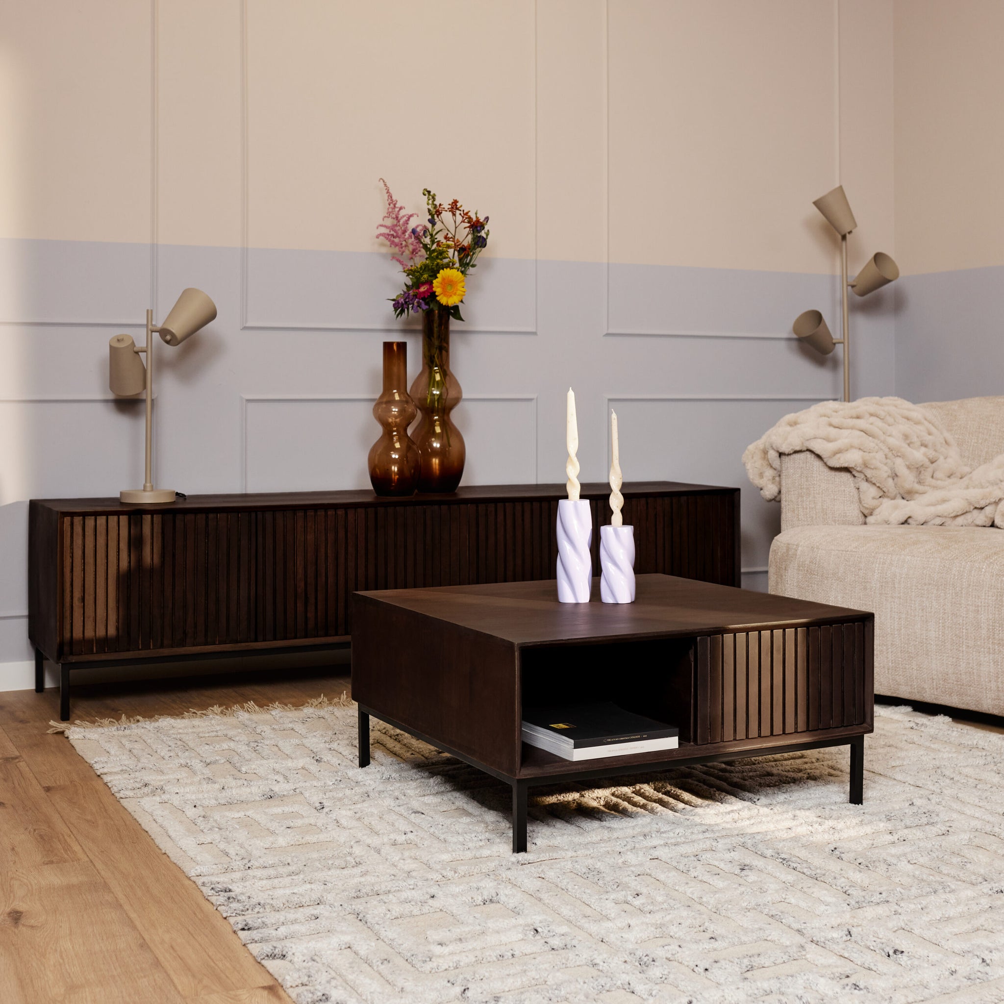 Salontafel Madison Bruin | 80 cm | Vierkant