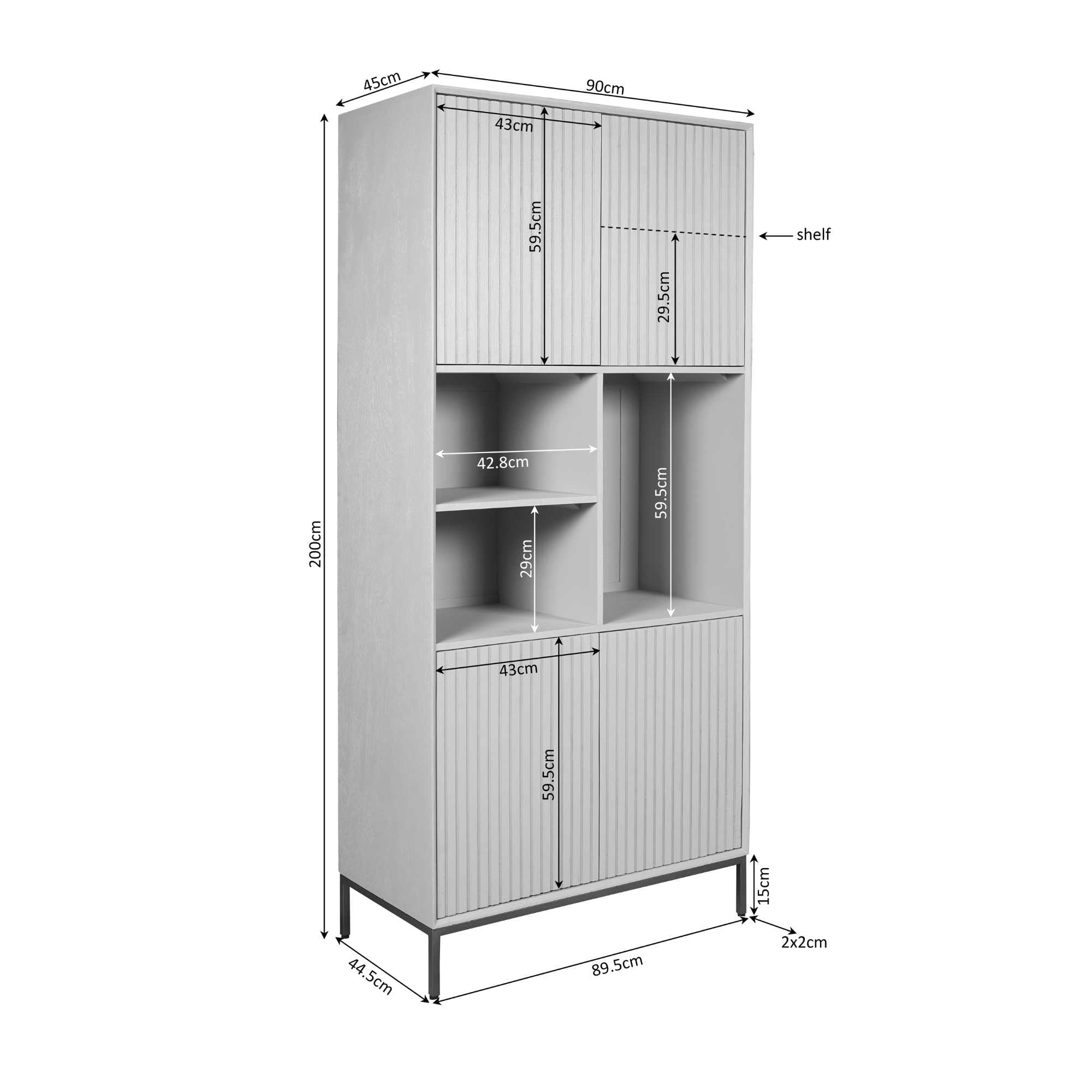 Boekenkast Madison Bruin | 90 cm