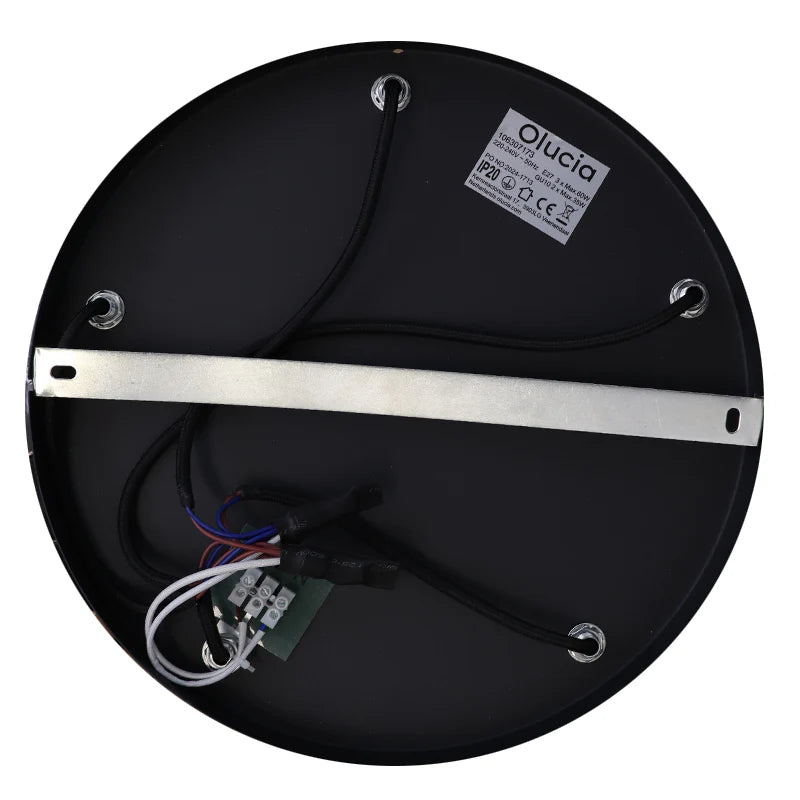 Luca - Hanglamp - Zwart / Grijs - 5L