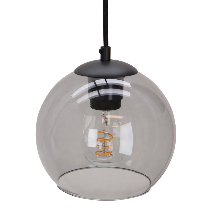 Luca - Hanglamp - Zwart / Grijs - 5L