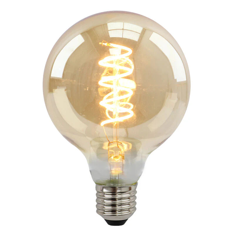 TUELO G95 - E27 LED filamentlamp - 4W - 2200K - Dimmbaar - Amber