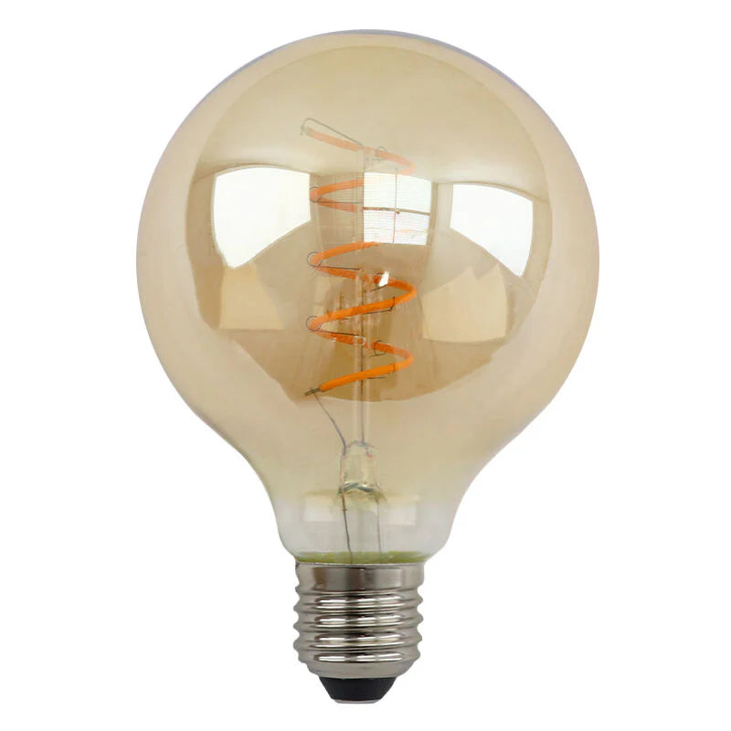 TUELO G95 - E27 LED filamentlamp - 4W - 2200K - Dimmbaar - Amber