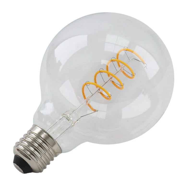 TUELO G95 - E27 LED filamentlamp - 4W - 2700K - Dimmen - Transparant