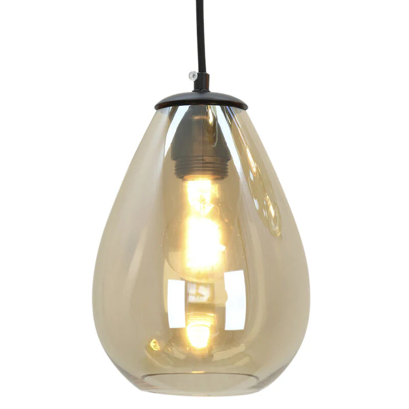 Lora - Hanglamp - Amber / Zwart - 3L