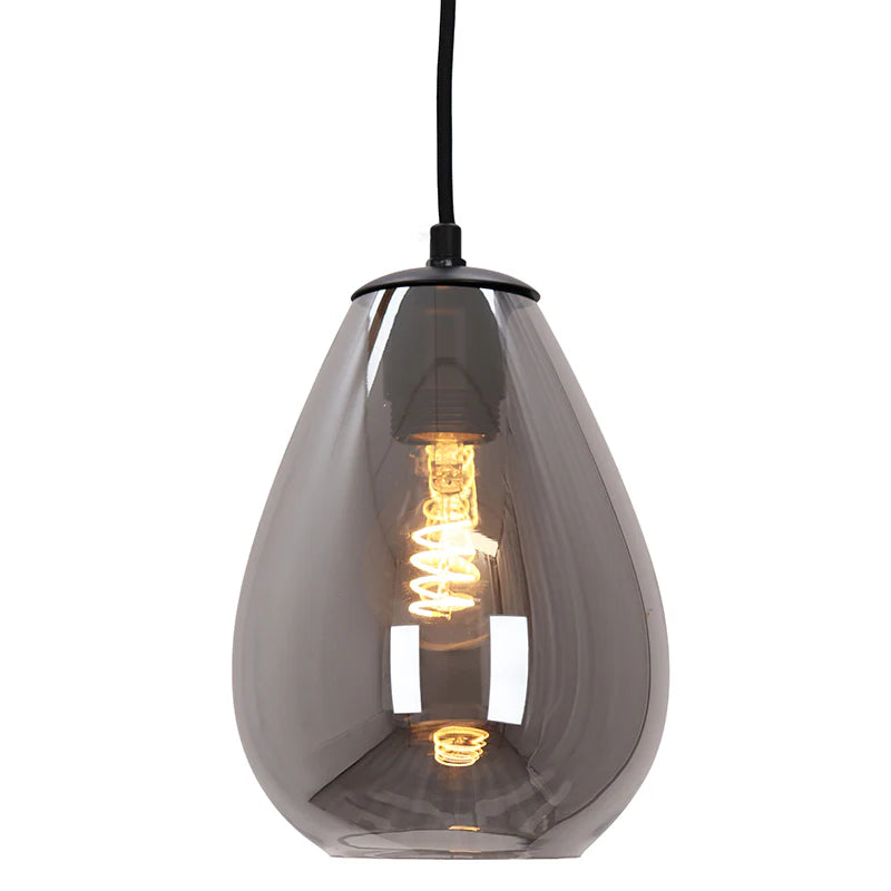 Lora - Hanglamp - Grijs / Zwart - 3L