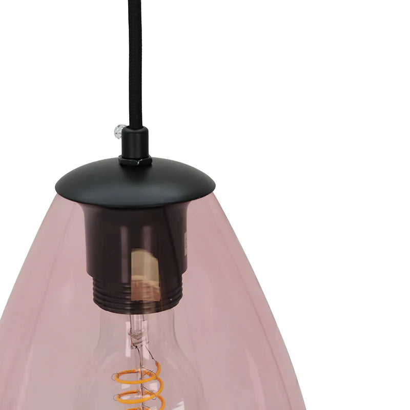 Lora - Hanglamp - Roze / Zwart - 5L