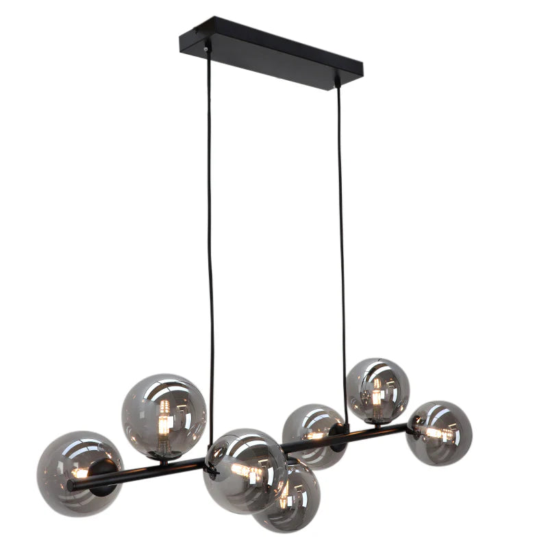 Roma - Hanglamp - Grijs / Zwart - 7L