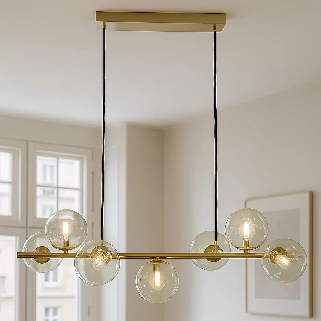 Roma - Hanglamp - Groen / Messing - 7L