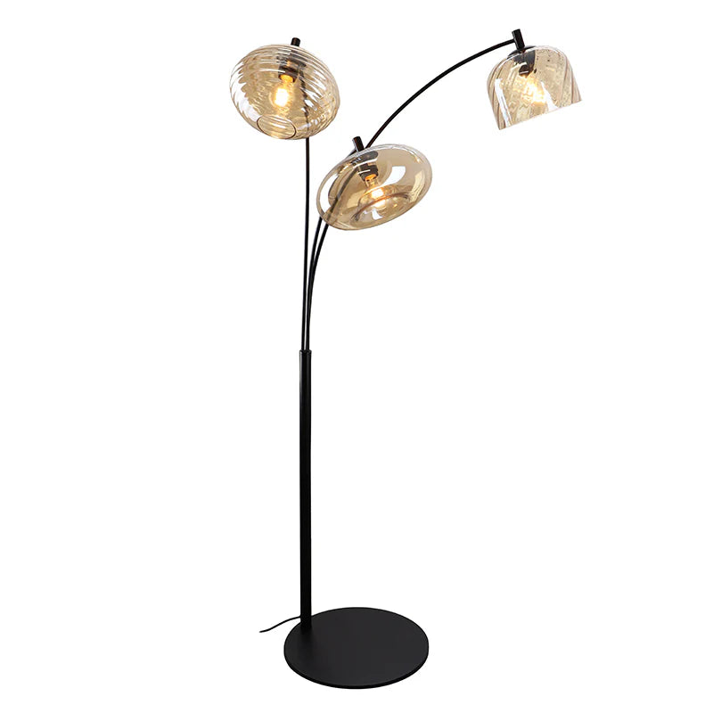 Sandra - Vloerlamp - Amber / Zwart