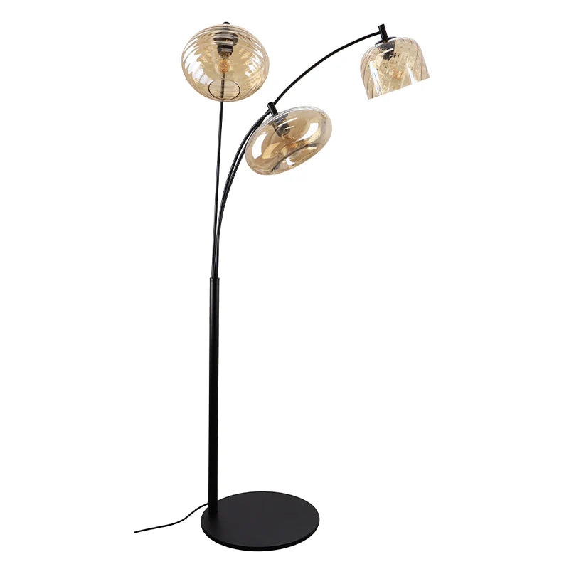 Sandra - Vloerlamp - Amber / Zwart