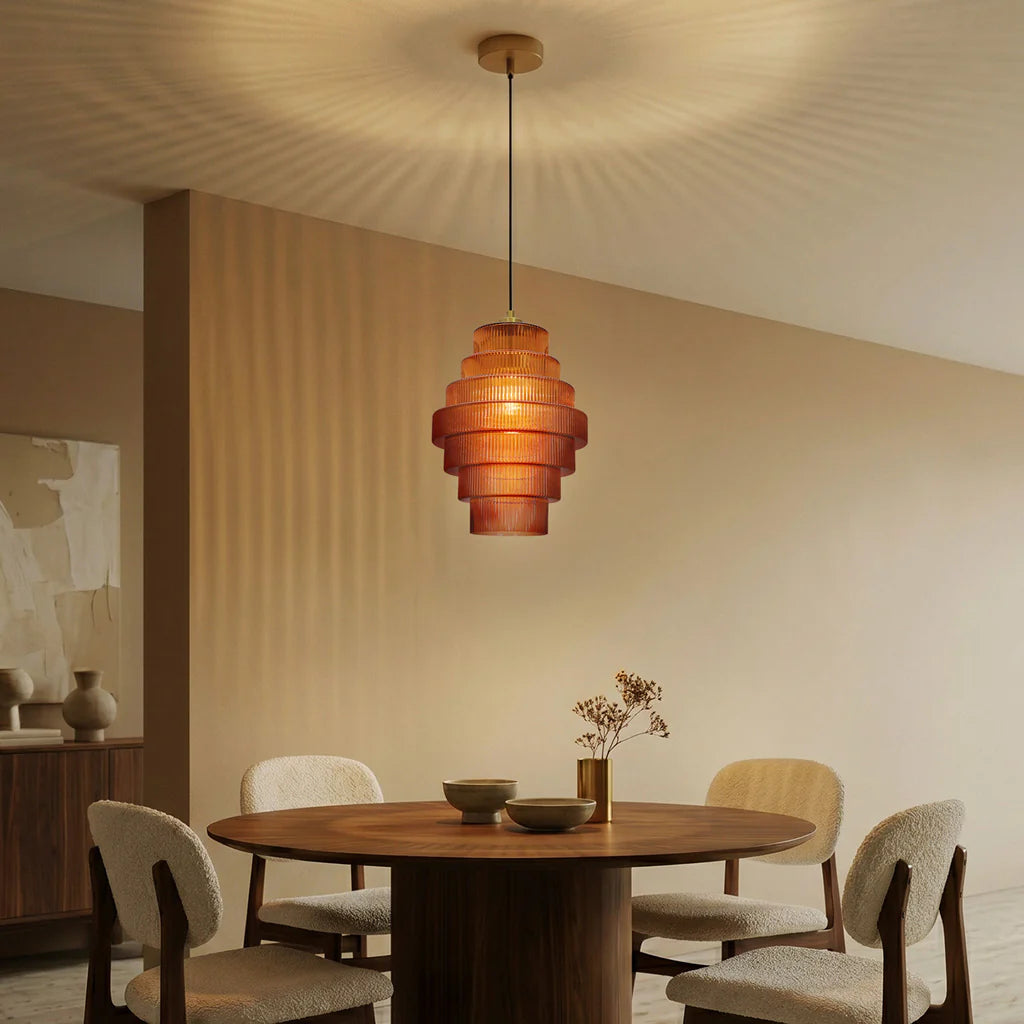 Dora - Hanglamp - Bruin / Messing