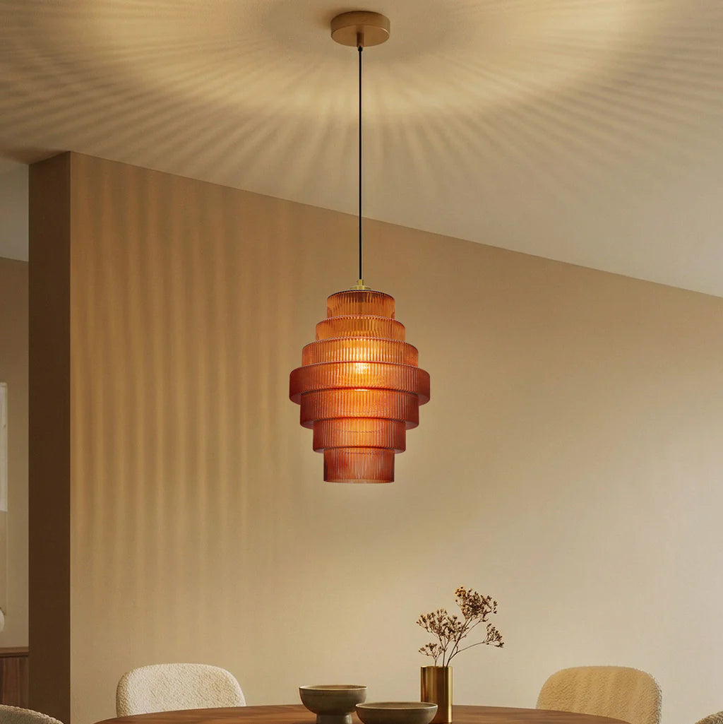 Dora - Hanglamp - Bruin / Messing