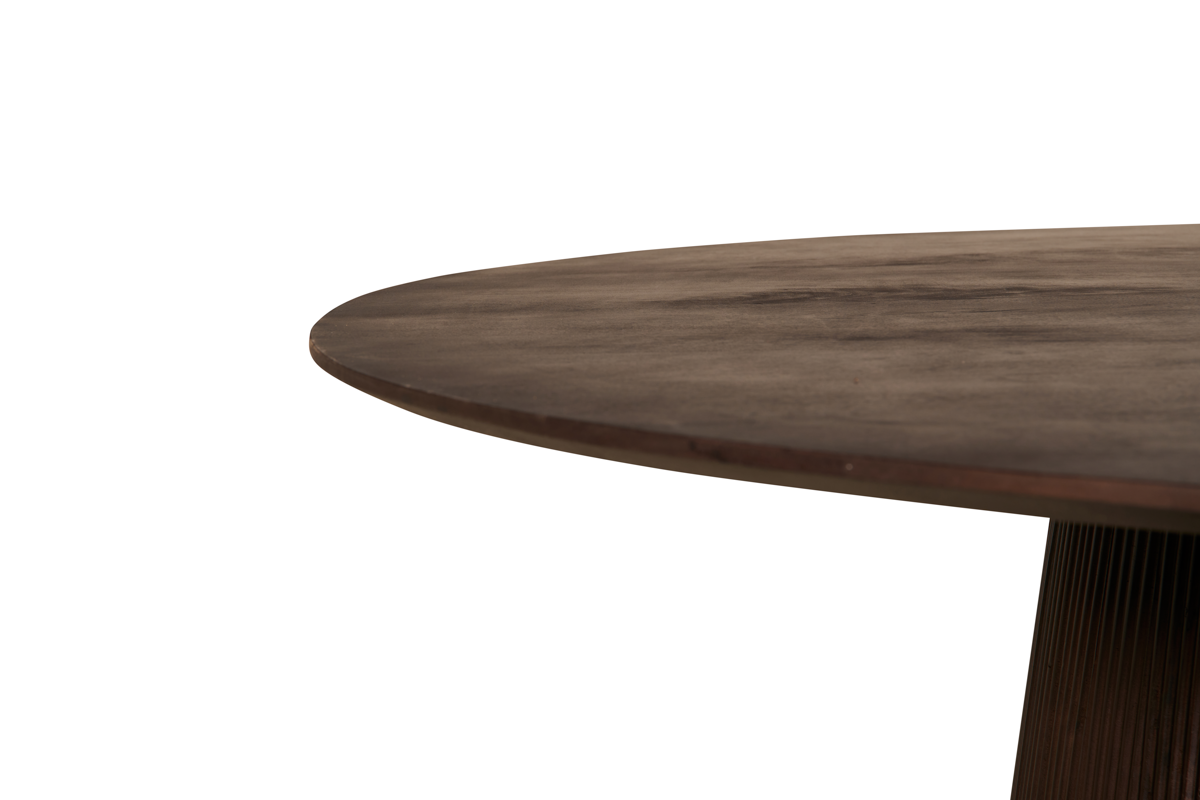 Japandi Eettafel Rond - Bruin - Ø120cm