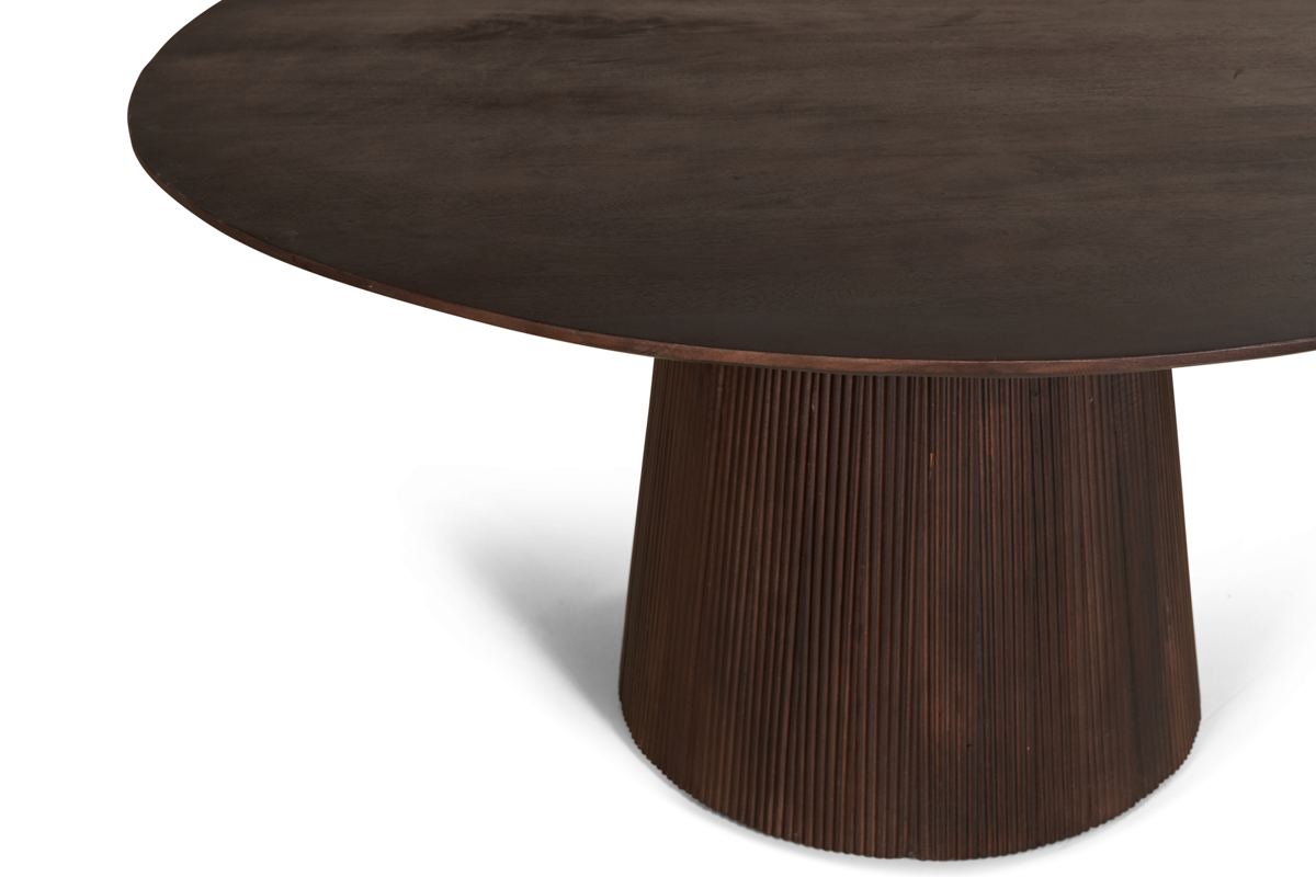 Japandi Eettafel Rond - Bruin - Ø120cm