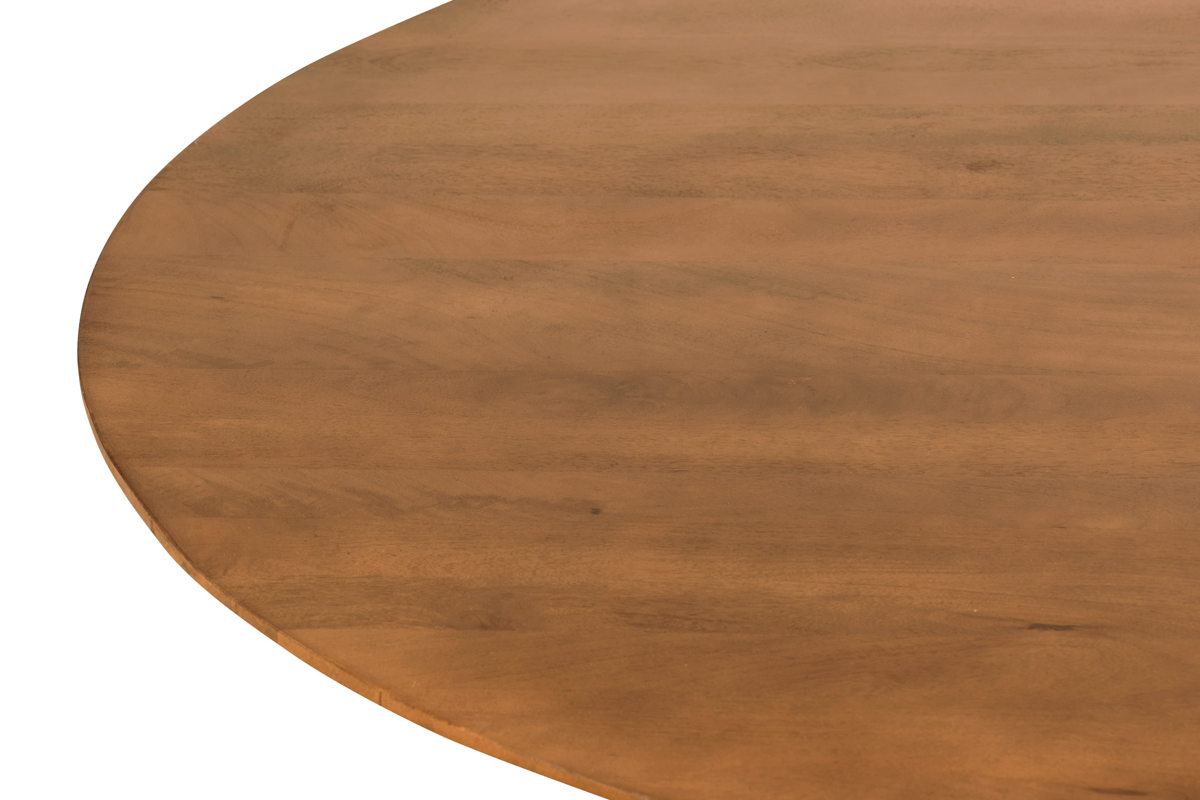 Japandi Eettafel Rond - Lichtbruin - Ø120cm