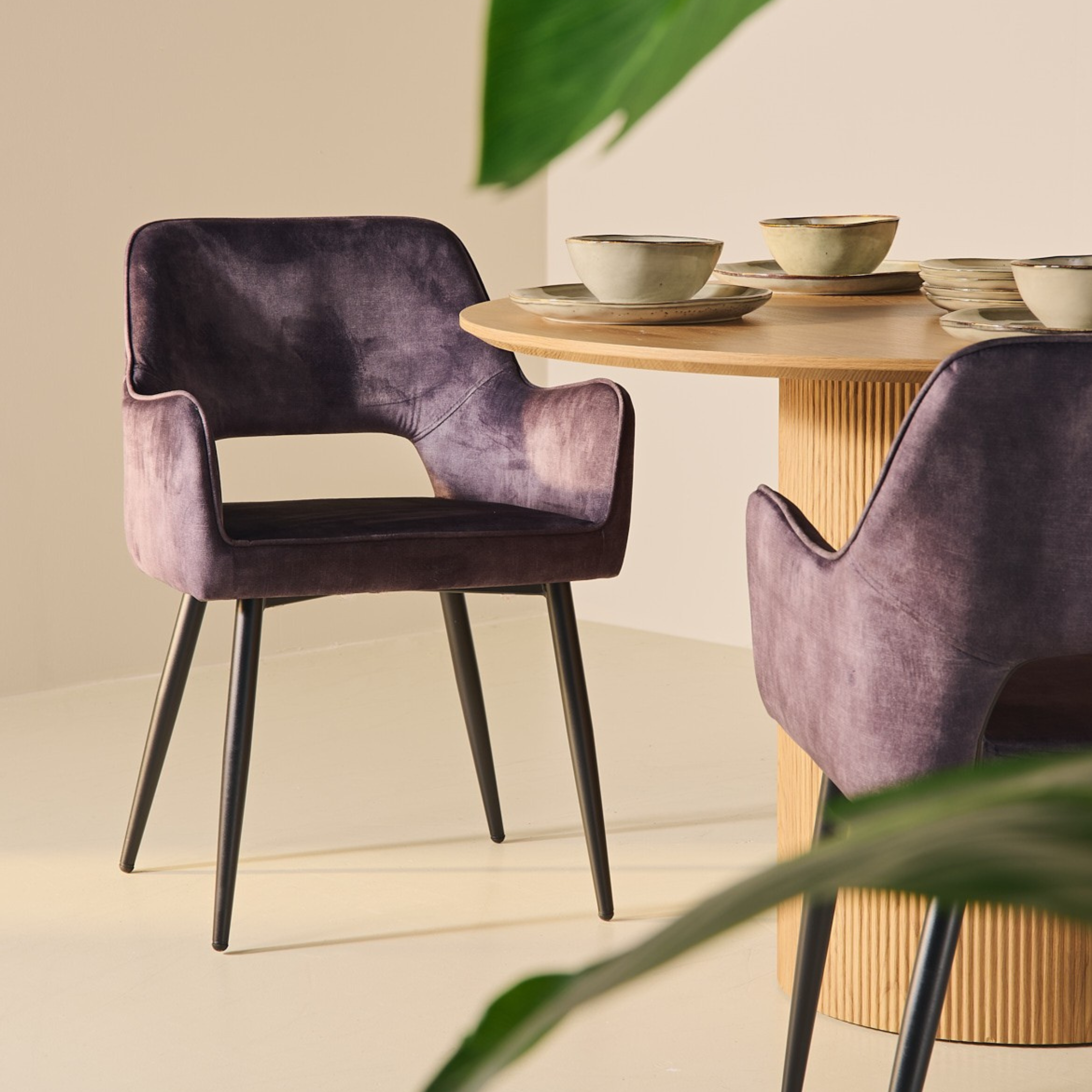 Eetkamerstoel Ray – Velvet Antraciet