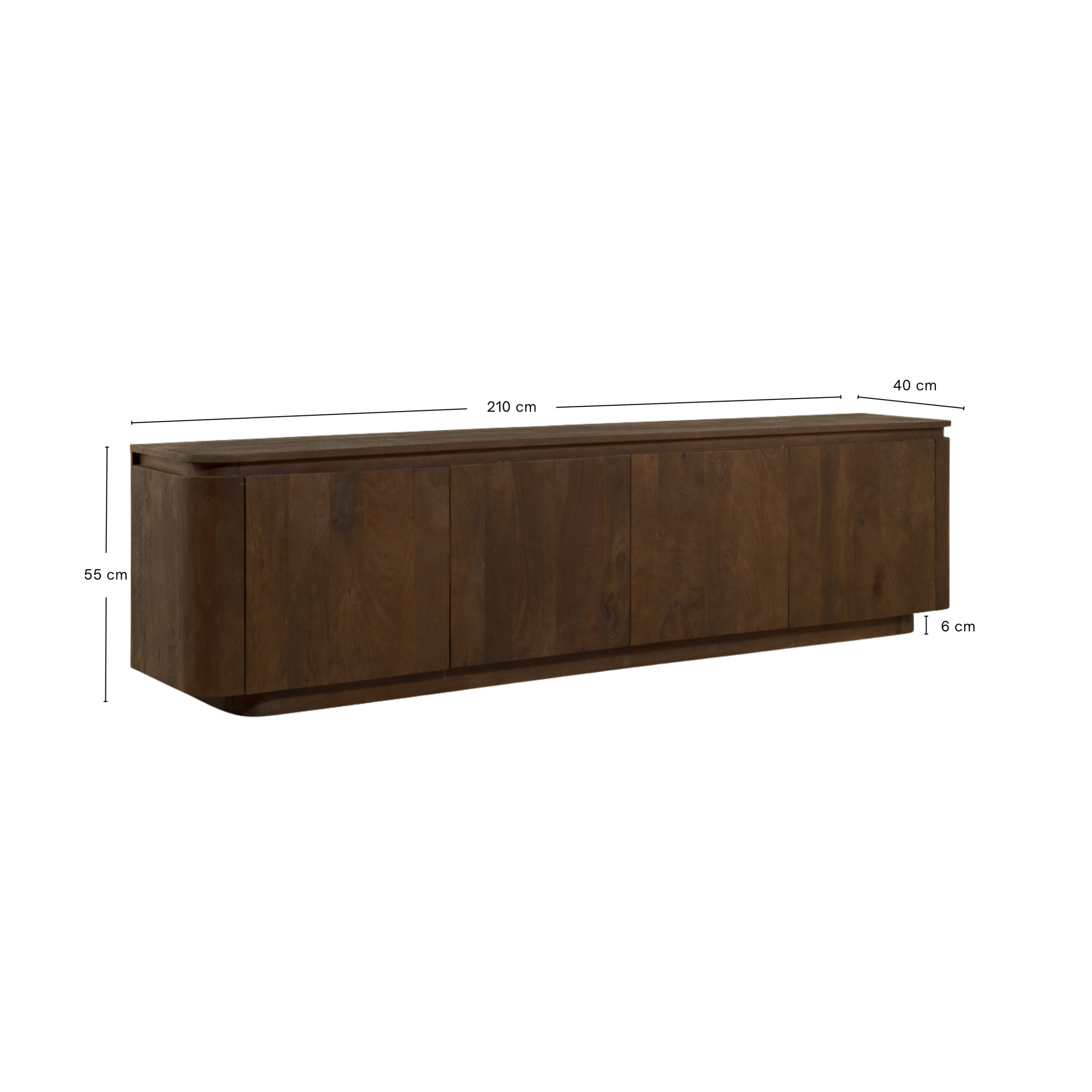 TV-Meubel Bora – 210cm Bruin