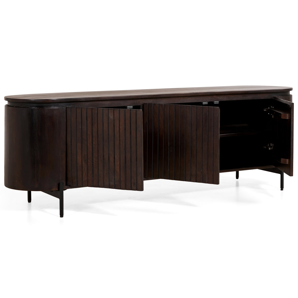 Japandi Tv-Meubel - Bruin - 175cm