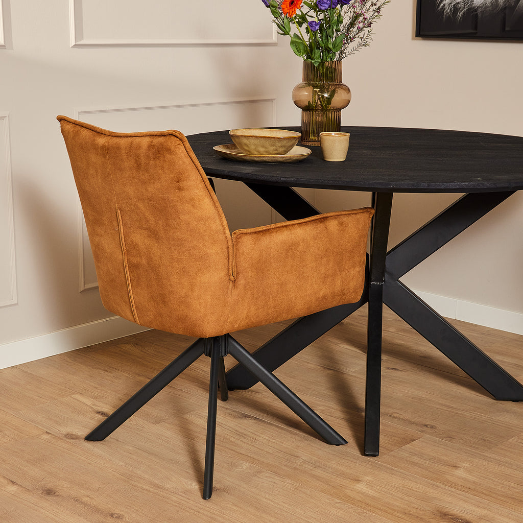 Eetkamerstoel Dani | Velvet Gold - Dbmeubels