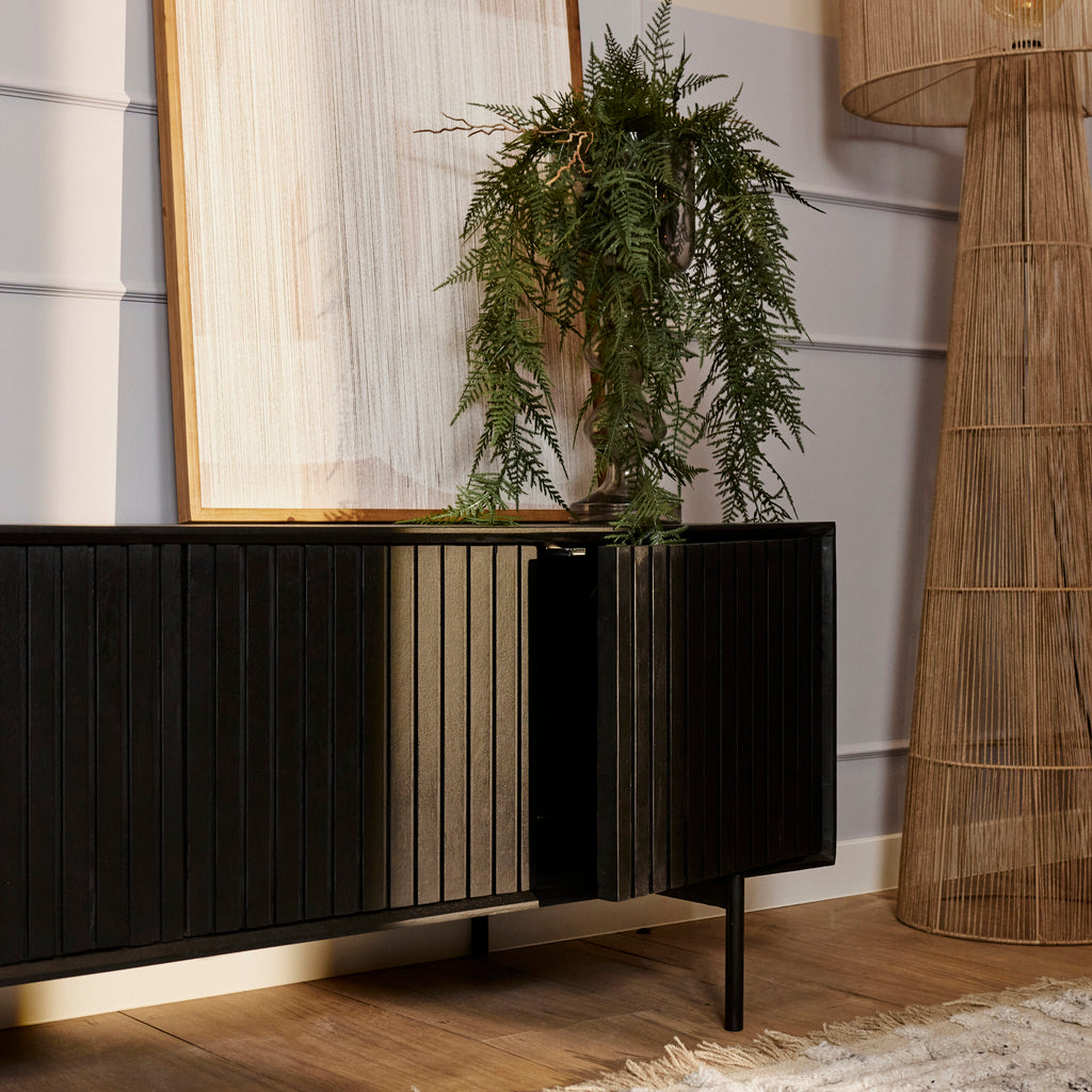 Tv meubel Madison Zwart | 210 cm - Dbmeubels