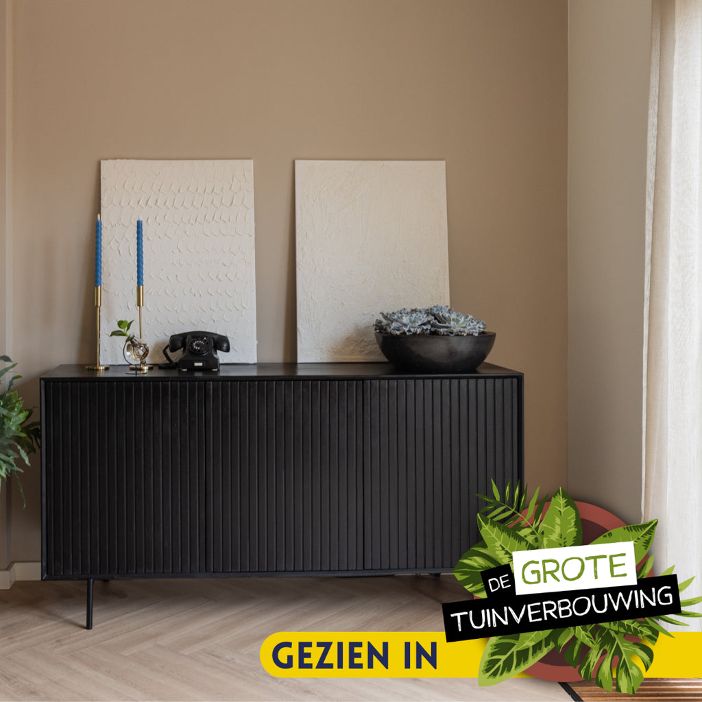 Dressoir Madison Zwart | 165 cm