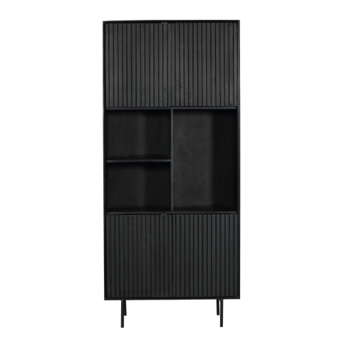 Vakkenkast Madison Zwart| 90 cm